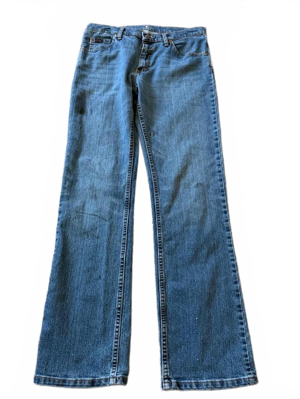 Wrangler Women’s 32x34 Straight Jeans Medium Wash Stretch Denim